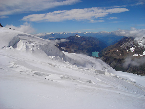 Alpe Rebelle -Le barrage de la Place Mulin vu de la Dent d'Heren